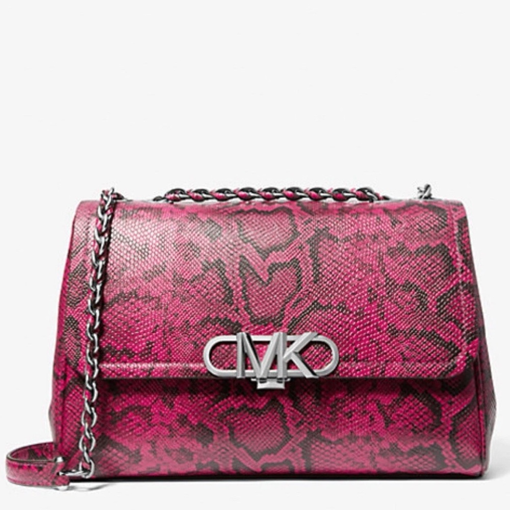 Michael Kors Parker Extra-Large Snake EmbosseoLeather Shoulder Bag